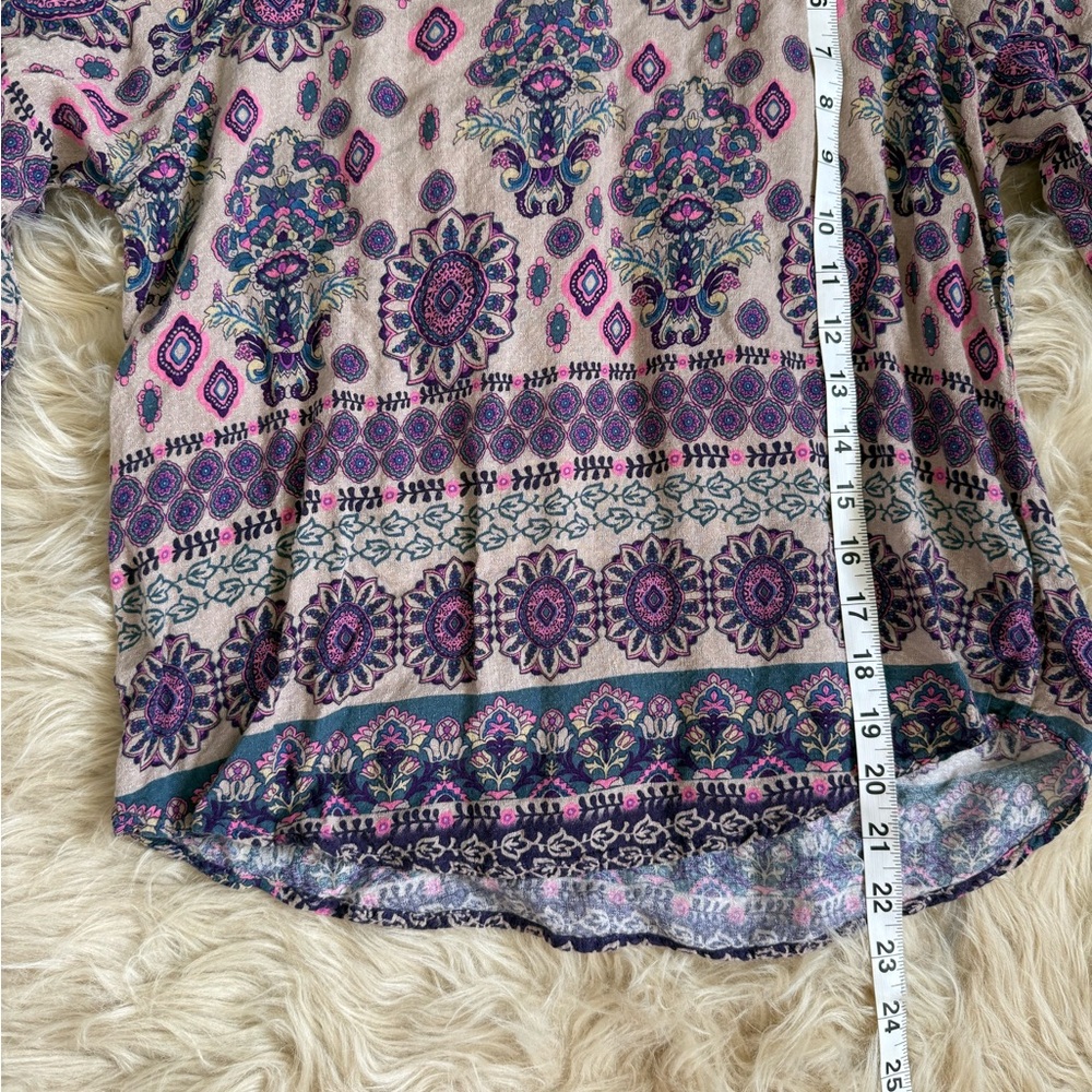 Verse Boho Billow Sleeve Printed Top - Picture 10 of 10